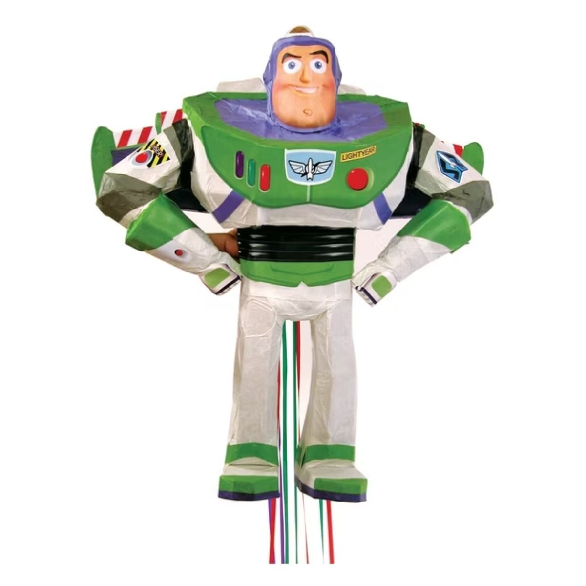 Buzz Lightyear Toy Story Shaped Pull Pinata 19.5IN x 17IN, 1ct